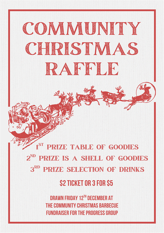 CWA and Progress Association Raffle drawn Sunday 14th December